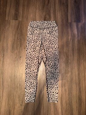 Balance Athletica Beige with Black Spot Print Leggings